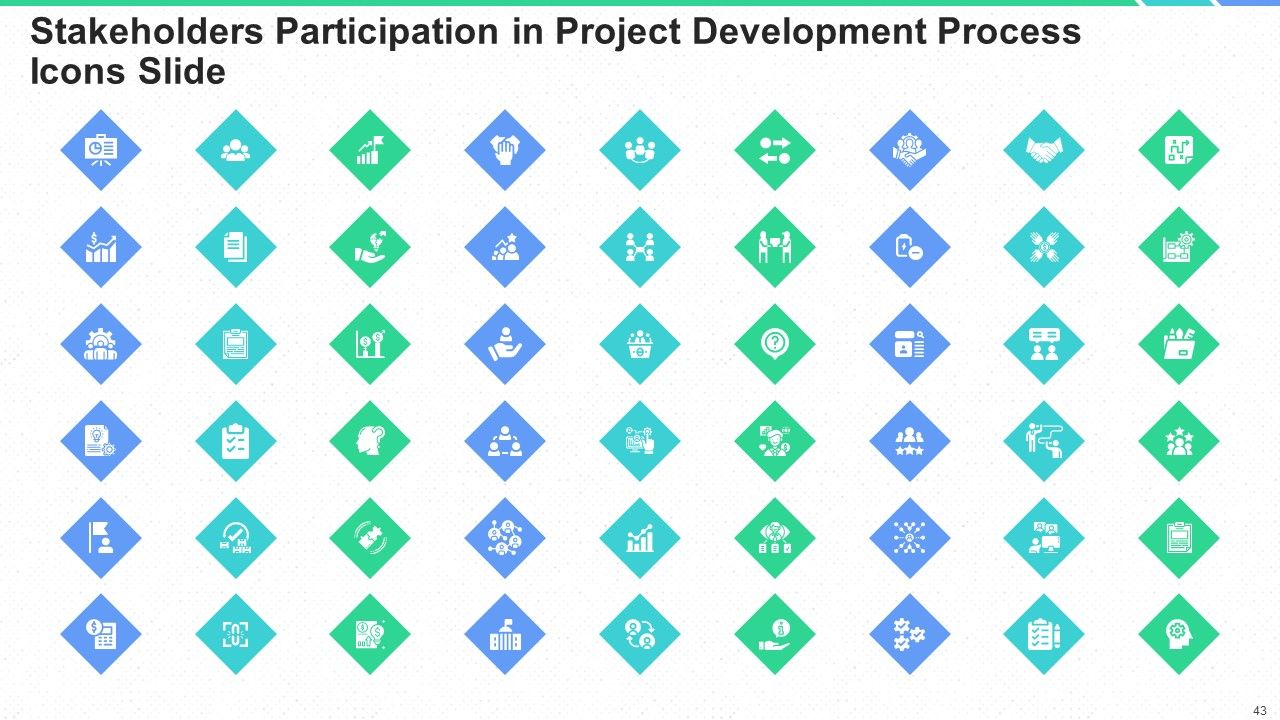 Stakeholders Participation In Project Development Process Ppt PowerPoint Presentation Complete Deck With Slides Slide43