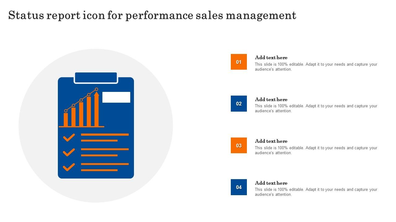 Status_Report_Icon_For_Performance_Sales_Management_Background_PDF_Slide_1.jpg