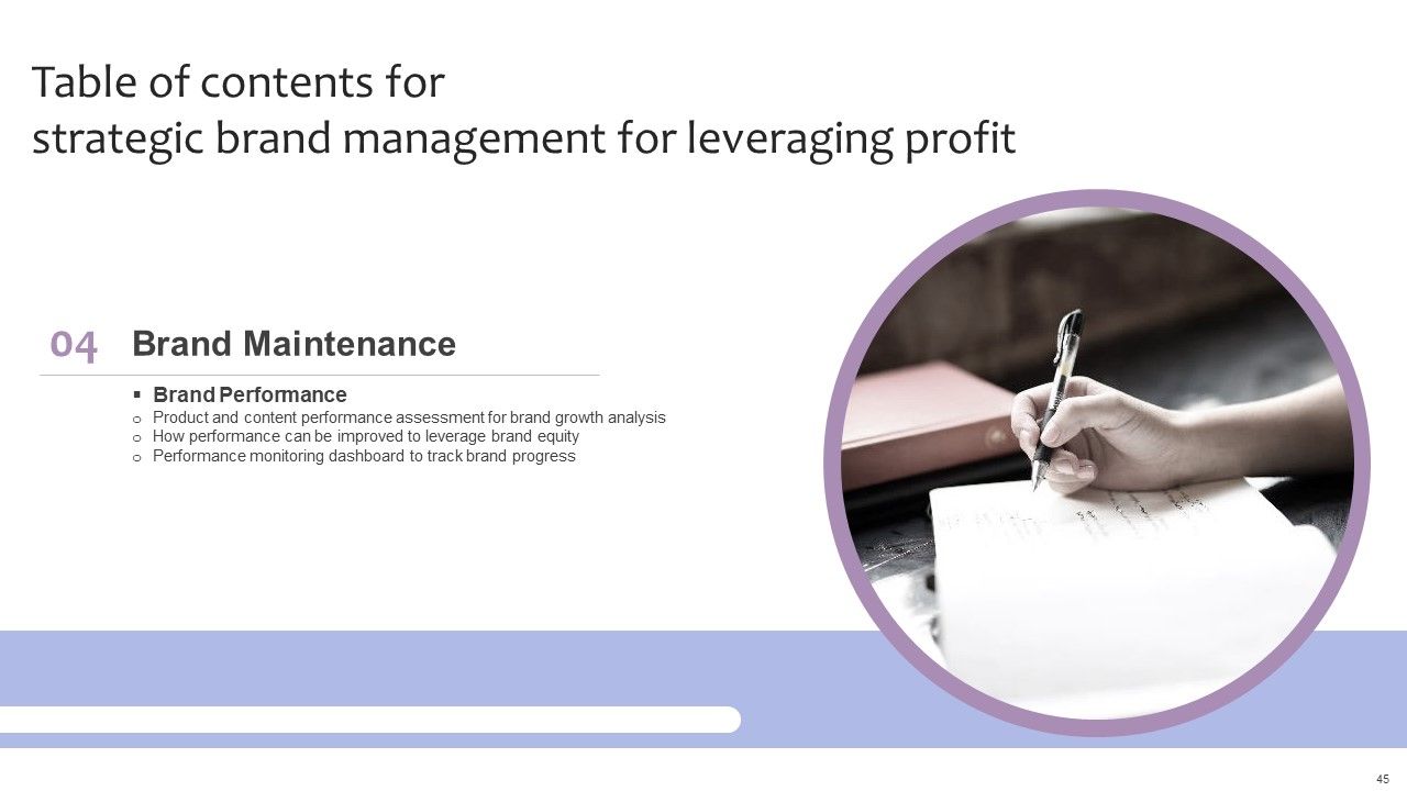 Strategic Brand Management For Leveraging Profit Ppt PowerPoint Presentation Complete Deck With Slides Slide45