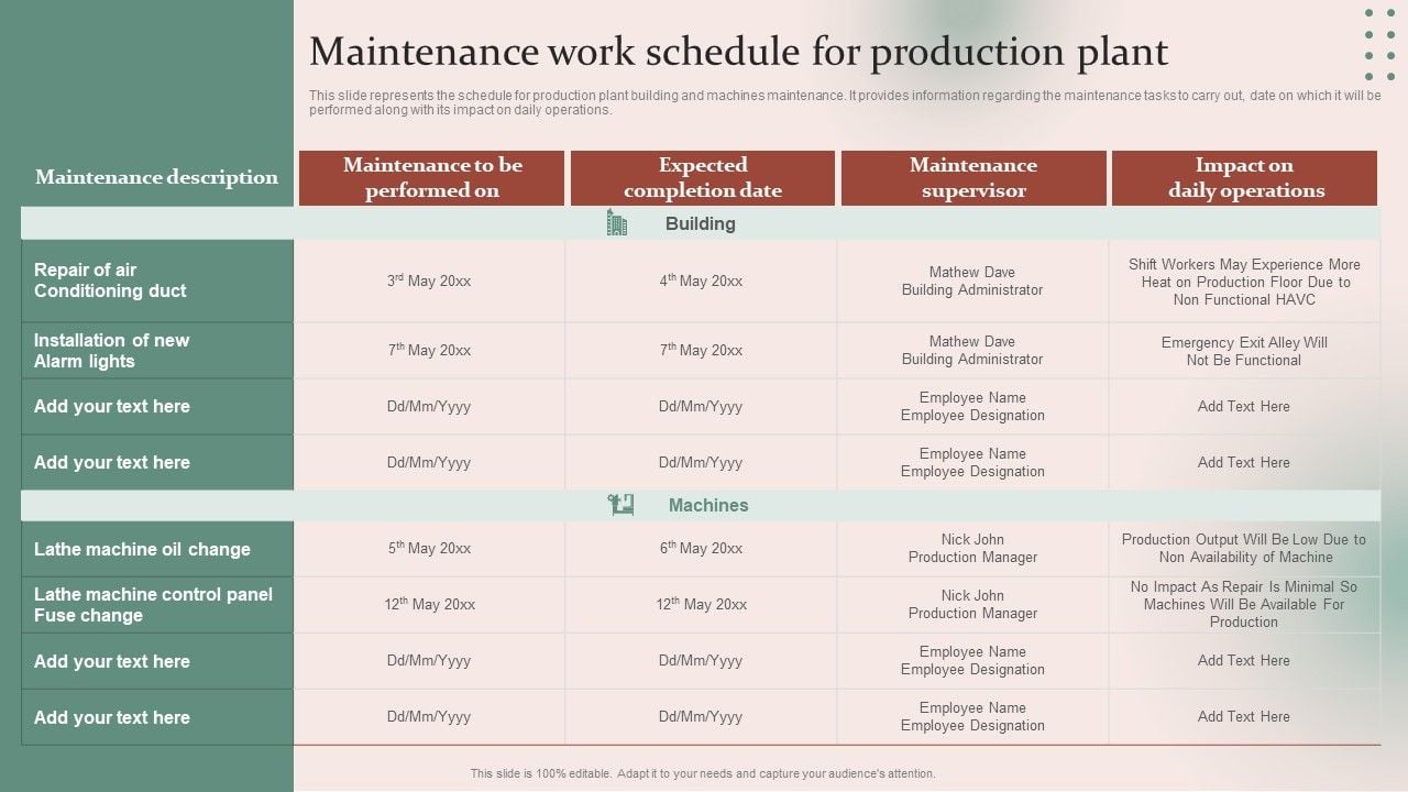 Strategies_For_Effective_Manufacturing_Maintenance_Work_Schedule_For_Production_Plant_Icons_PDF_Slide_1.jpg