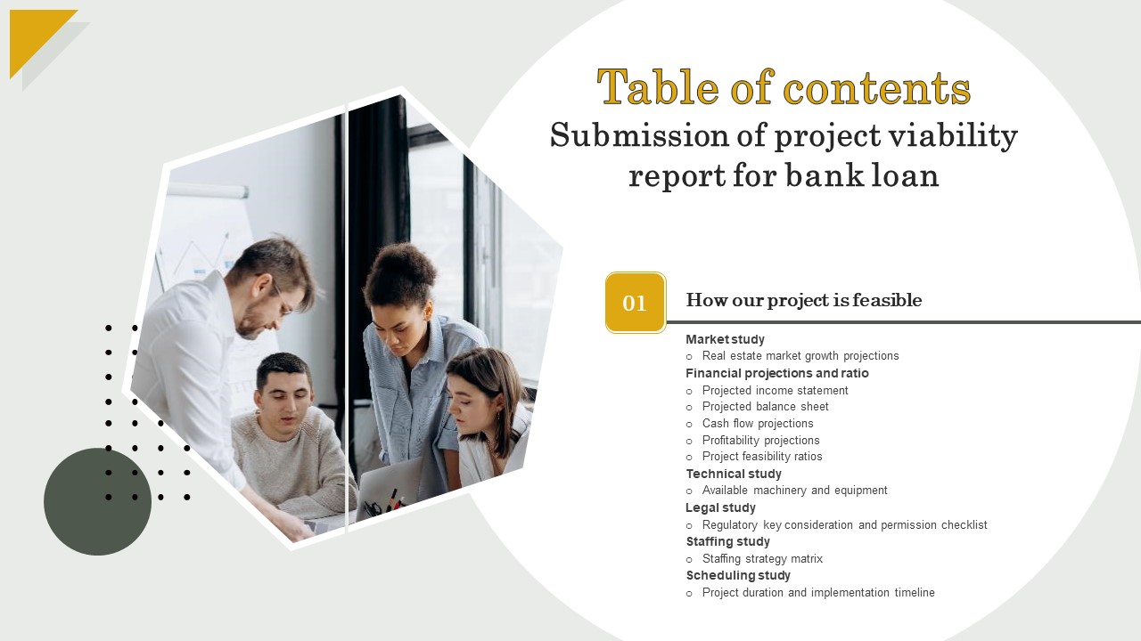 Submission_Of_Project_Viability_Report_For_Bank_Loan_Table_Of_Contents_Elements_PDF_Slide_1.jpg