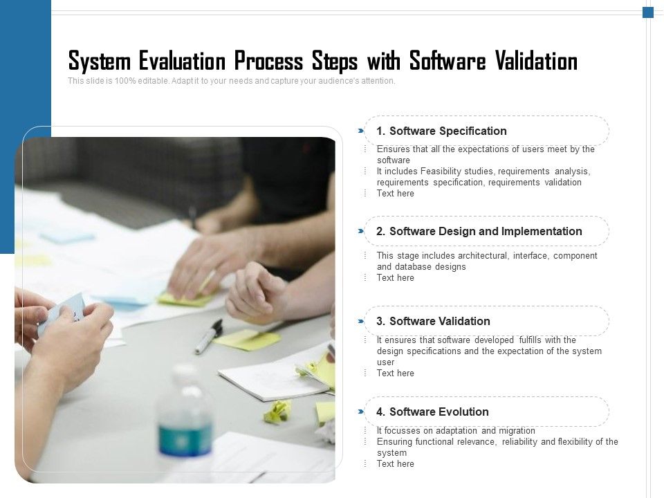System Evaluation Process Steps With Software Validation Ppt PowerPoint ...