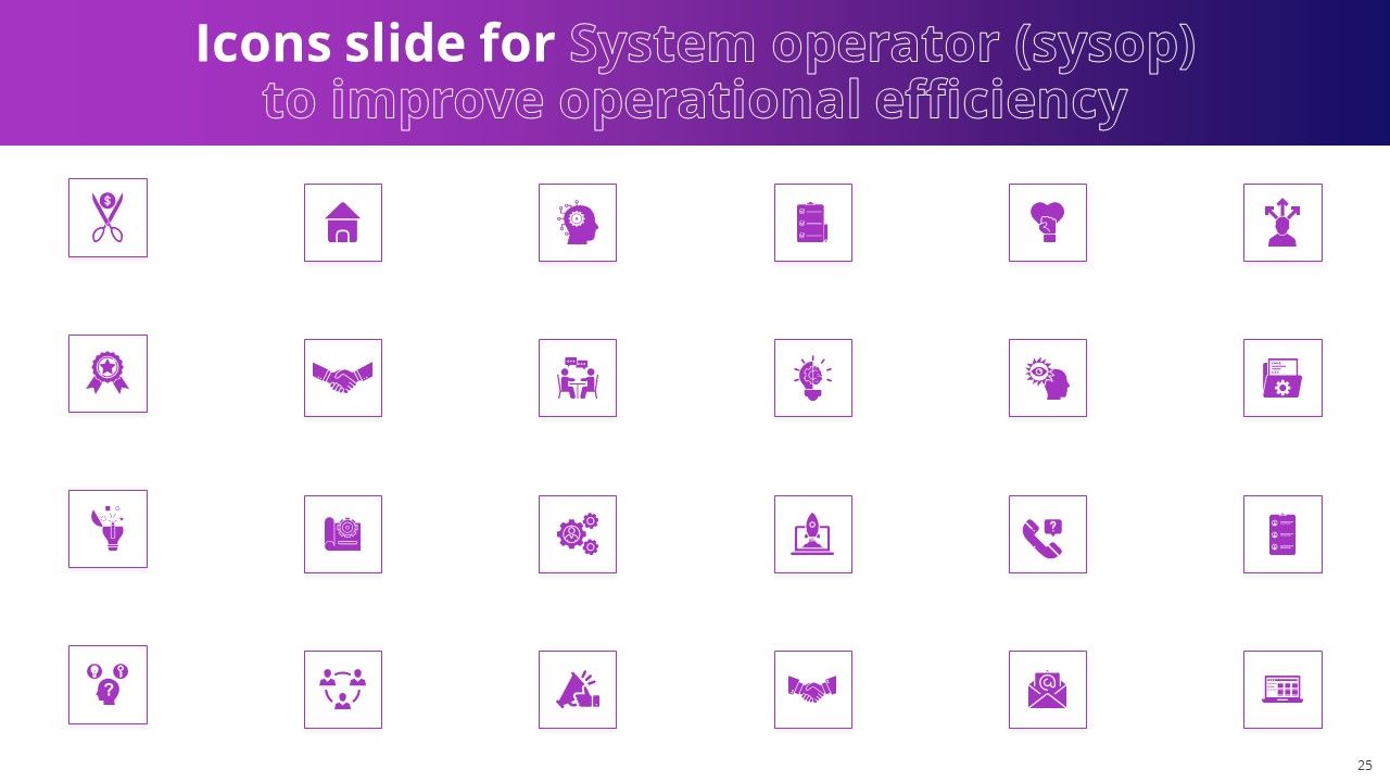 System Operator Sysop To Improve Operational Efficiency Ppt PowerPoint Presentation Complete Deck With Slides Slide25