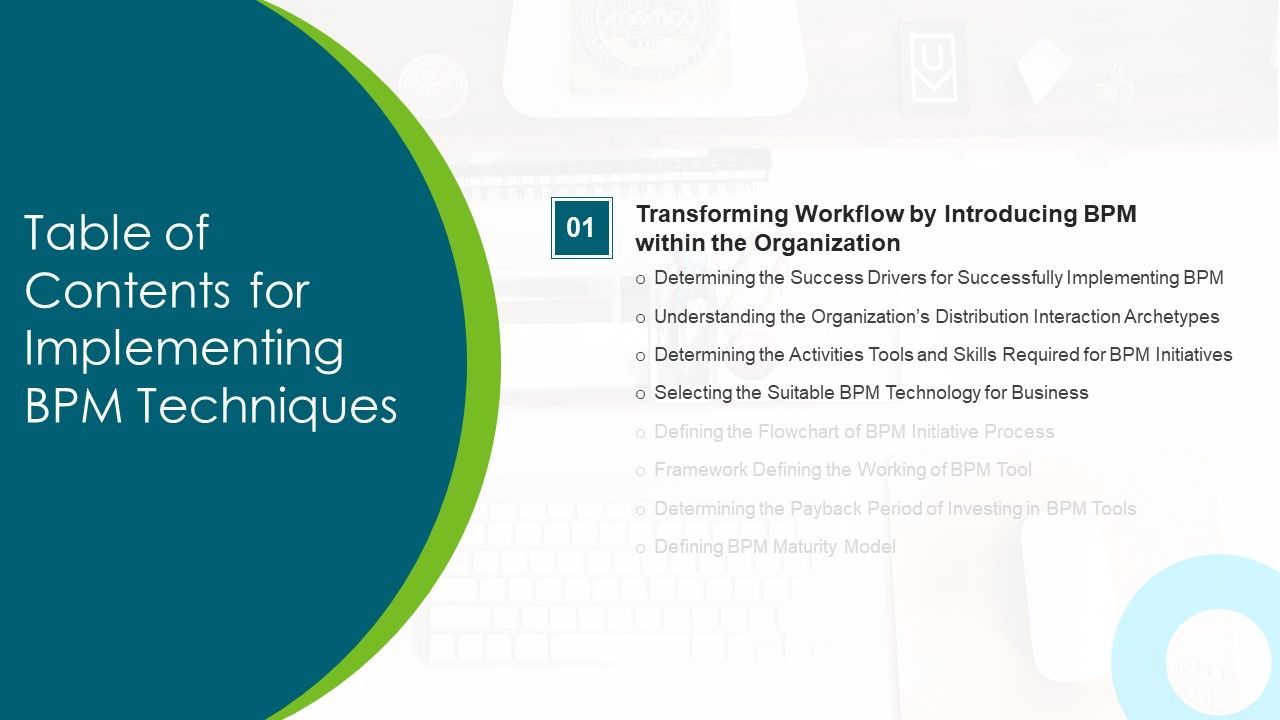 Table_Of_Contents_For_Implementing_BPM_Techniques_Organization_Icons_PDF_Slide_1.jpg