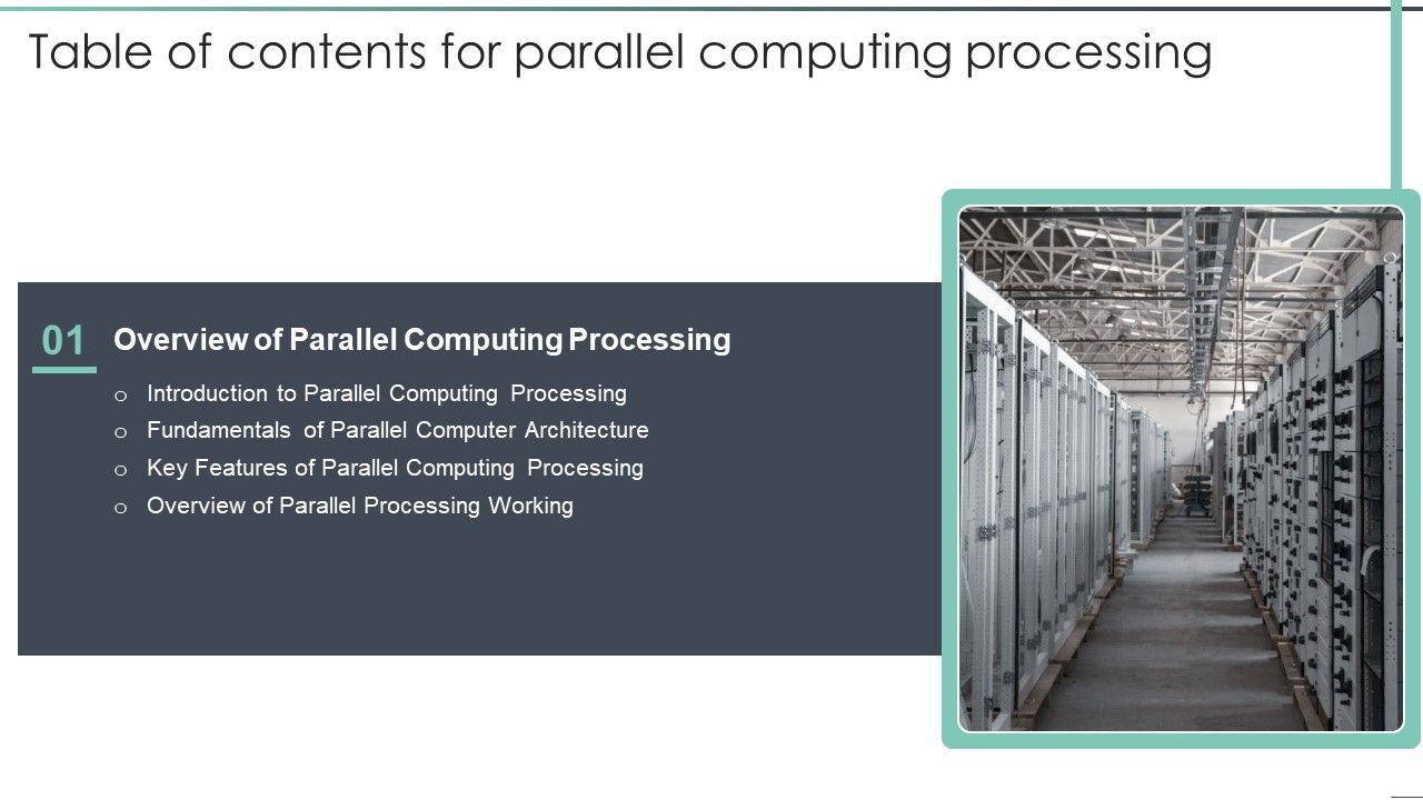 Table Of Contents For Parallel Computing Processing Key Formats PDF