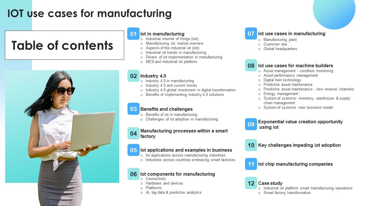 Table_Of_Contents_IOT_Use_Cases_For_Manufacturing_Professional_PDF_Slide_1.jpg