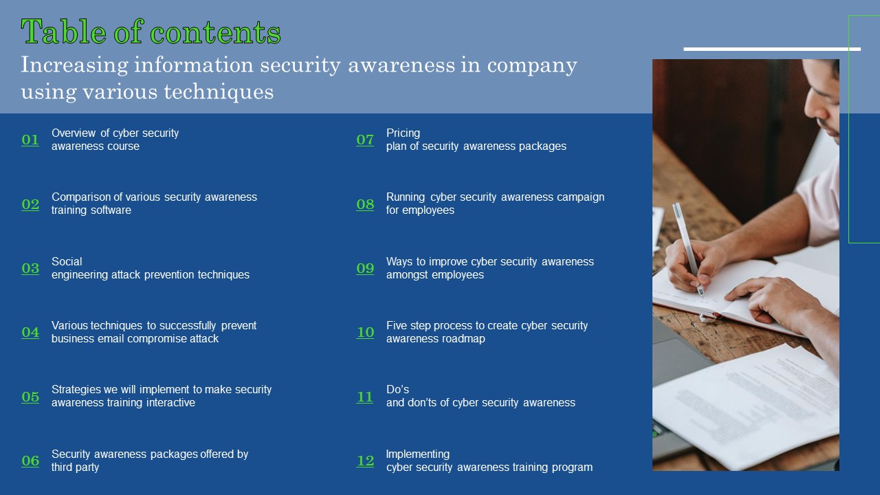 Table_Of_Contents_Increasing_Information_Security_Awareness_In_Company_Using_Various_Techniques_Clipart_PDF_Slide_1.jpg