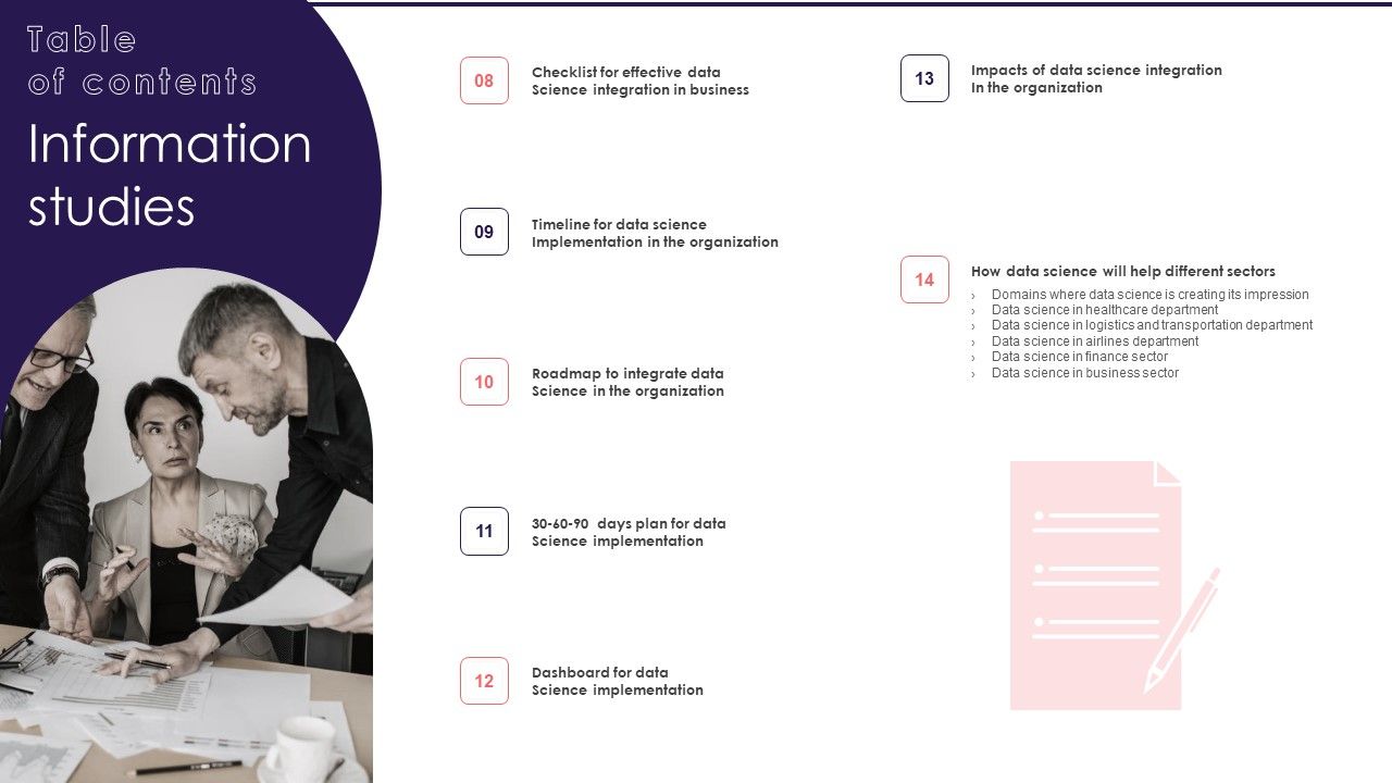 Table Of Contents Information Studies Structure PDF Slide02