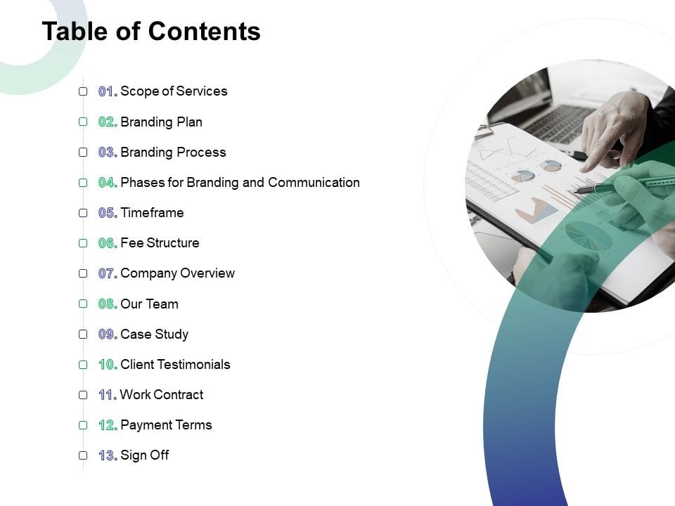 Table Of Contents Ppt Professional Design Templates PDF