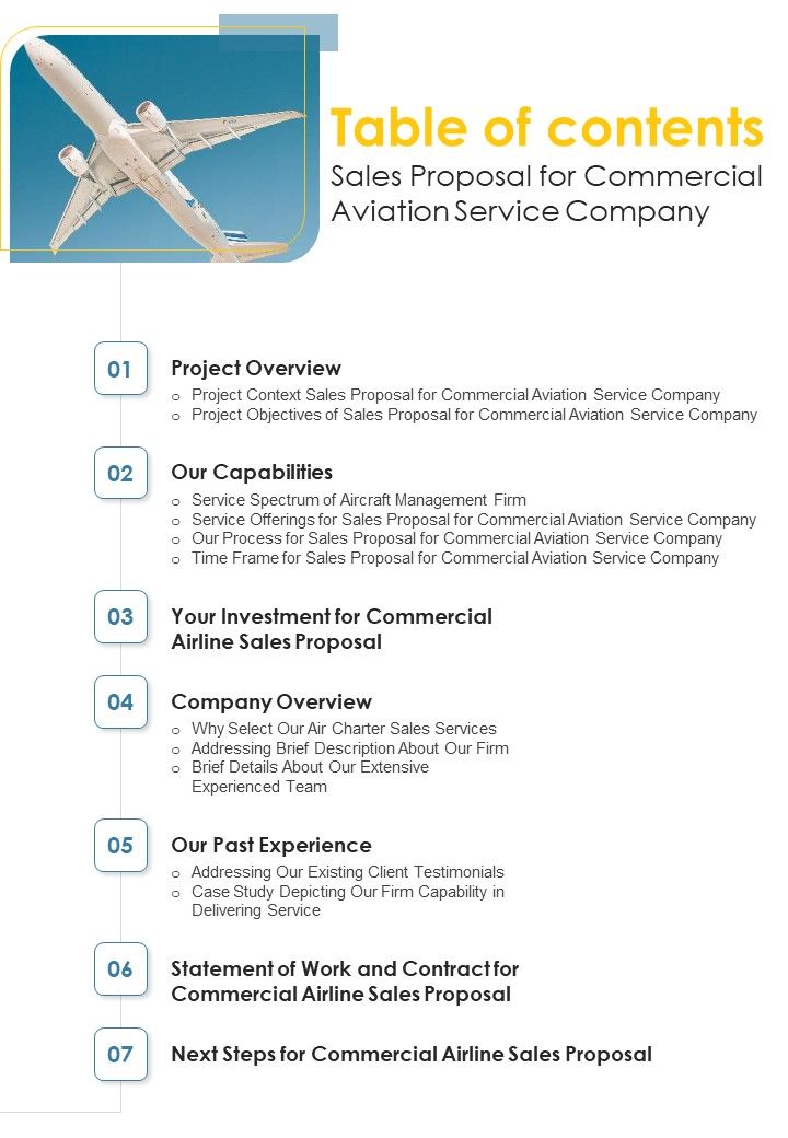 Table_Of_Contents_Sales_Proposal_For_Commercial_Aviation_Service_Company_One_Pager_Sample_Example_Document_Slide_1.jpg