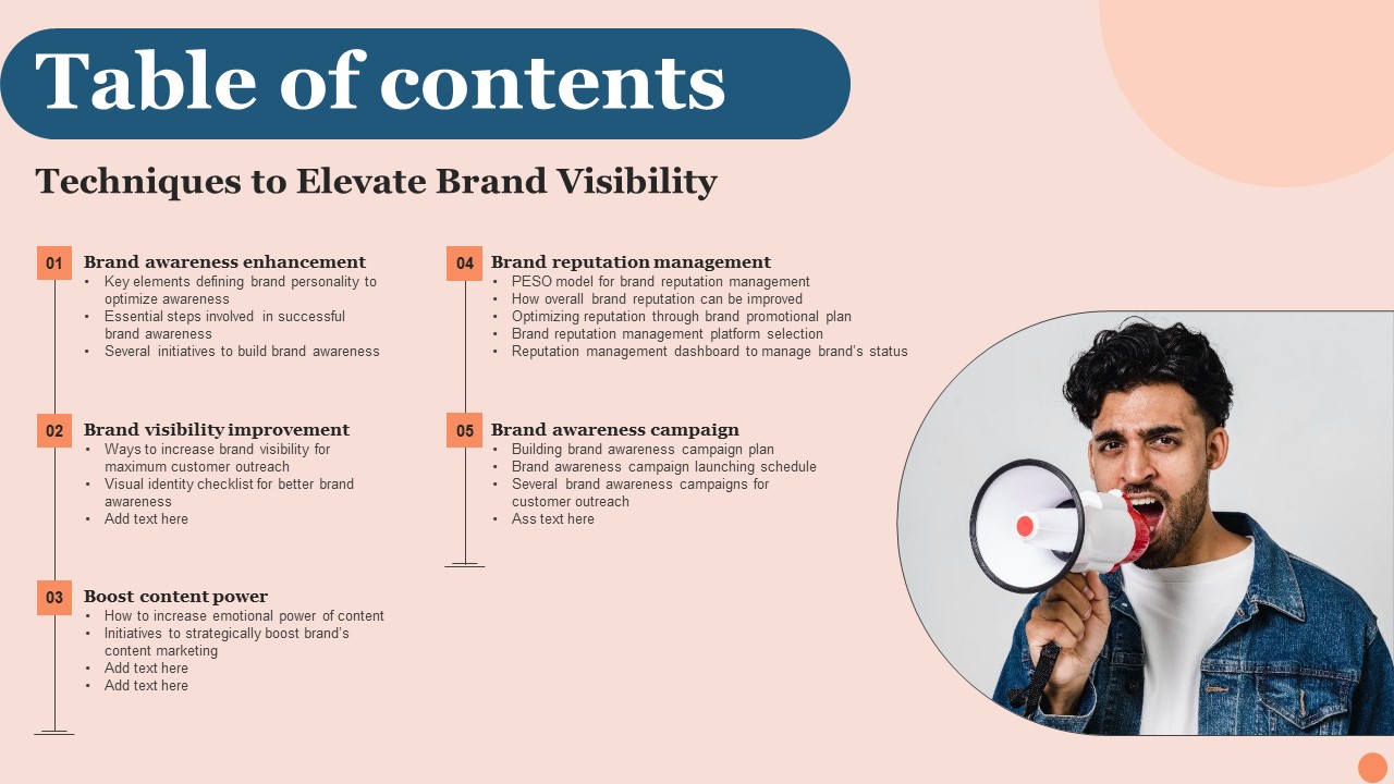 Table_Of_Contents_Techniques_To_Elevate_Brand_Visibility_Inspiration_PDF_Slide_1.jpg