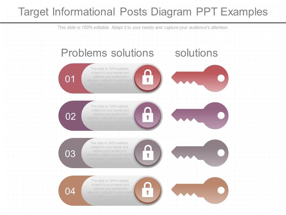 Target Informational Posts Diagram Ppt Examples
