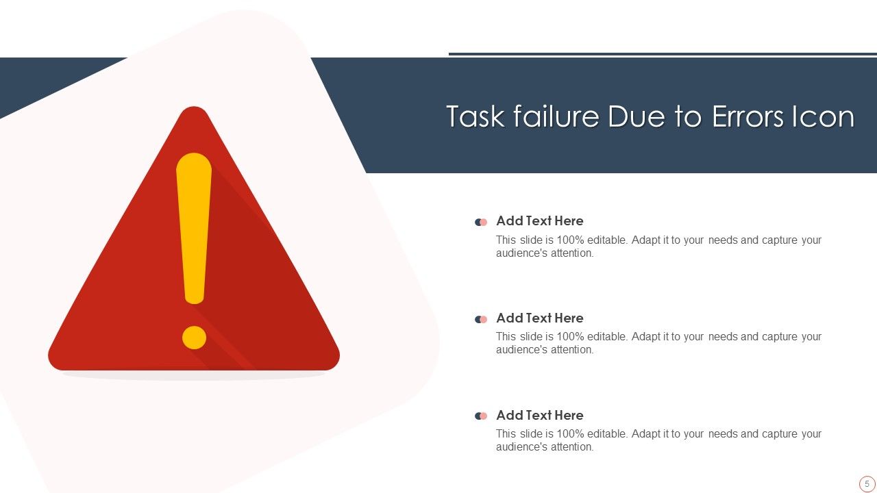 Task Failure Icon Ppt PowerPoint Presentation Complete With Slides Slide05