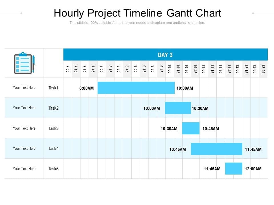 Task Hourly Schedule Gantt Chart Ppt PowerPoint Presentation Portfolio ...