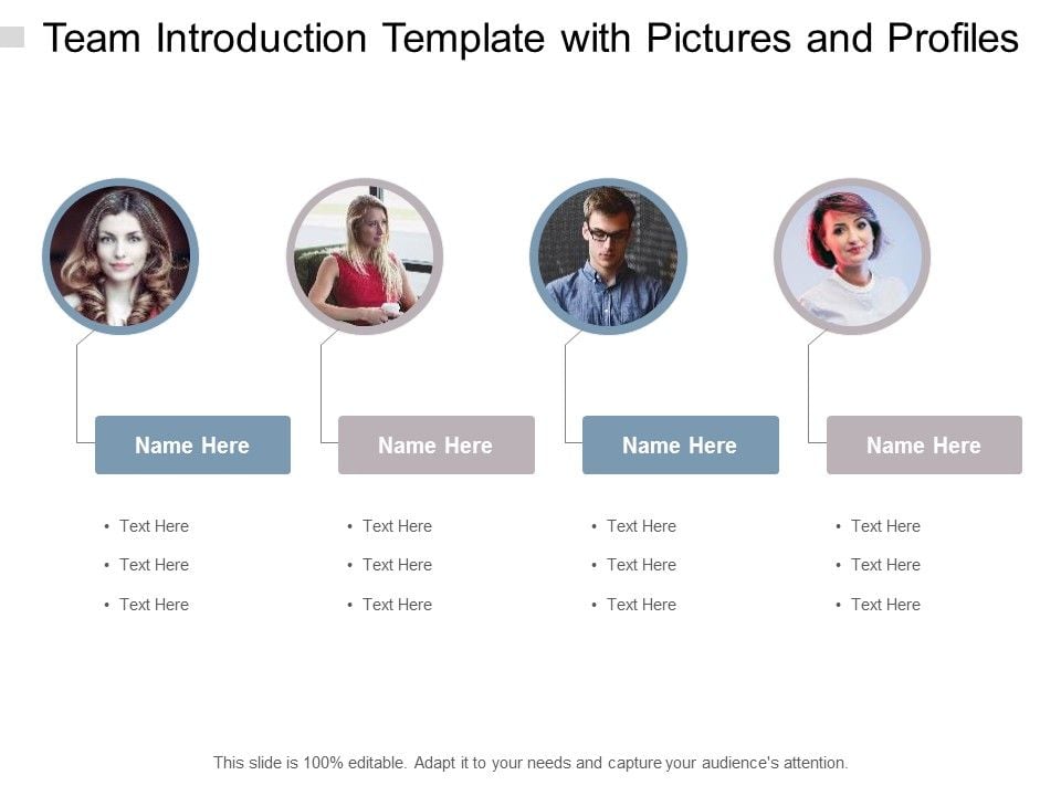 Team Introduction Template With Pictures And Profiles Ppt PowerPoint ...