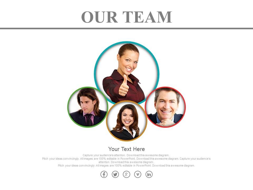 Team Of Four Expert People Powerpoint Slides