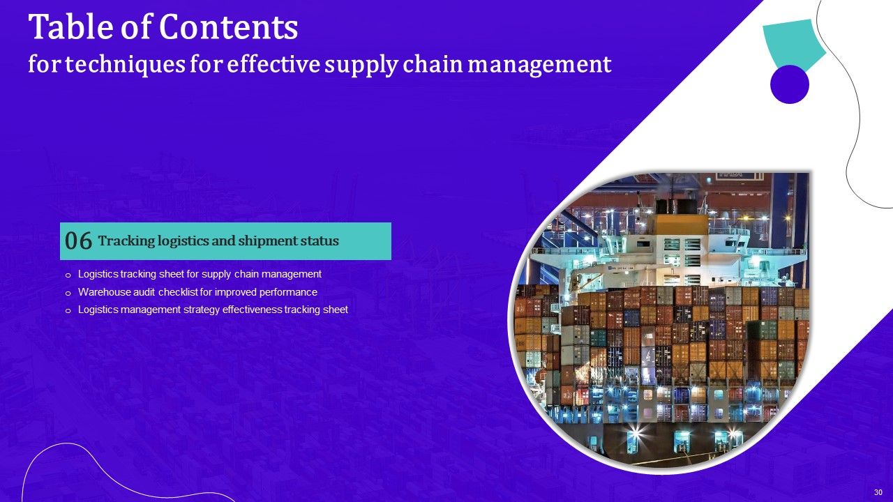 Techniques For Effective Supply Chain Management Ppt PowerPoint Presentation Complete Deck With Slides Slide30
