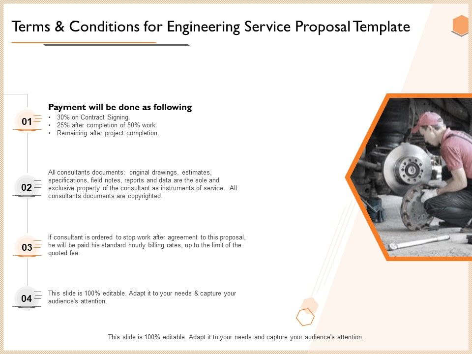 Terms And Conditions For Engineering Service Proposal Template 