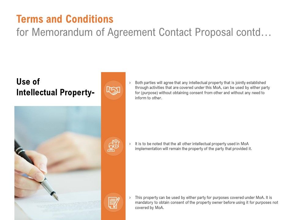 Terms And Conditions For Memorandum Of Agreement Contact Proposal 