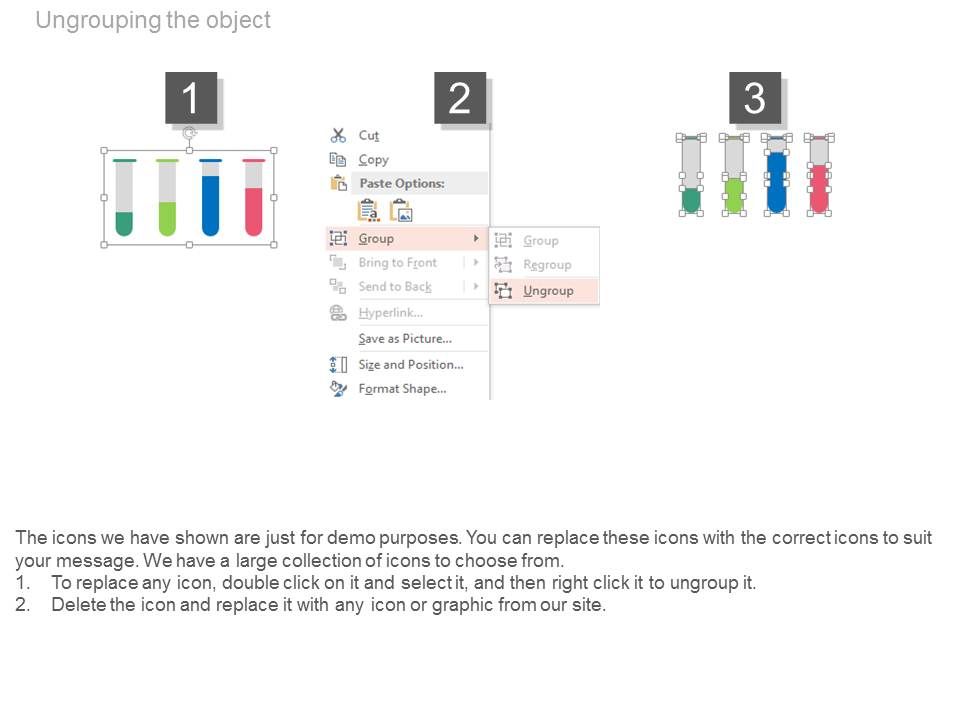 Test Tubes With Percentage Data For Comparison Powerpoint Slides Slide03