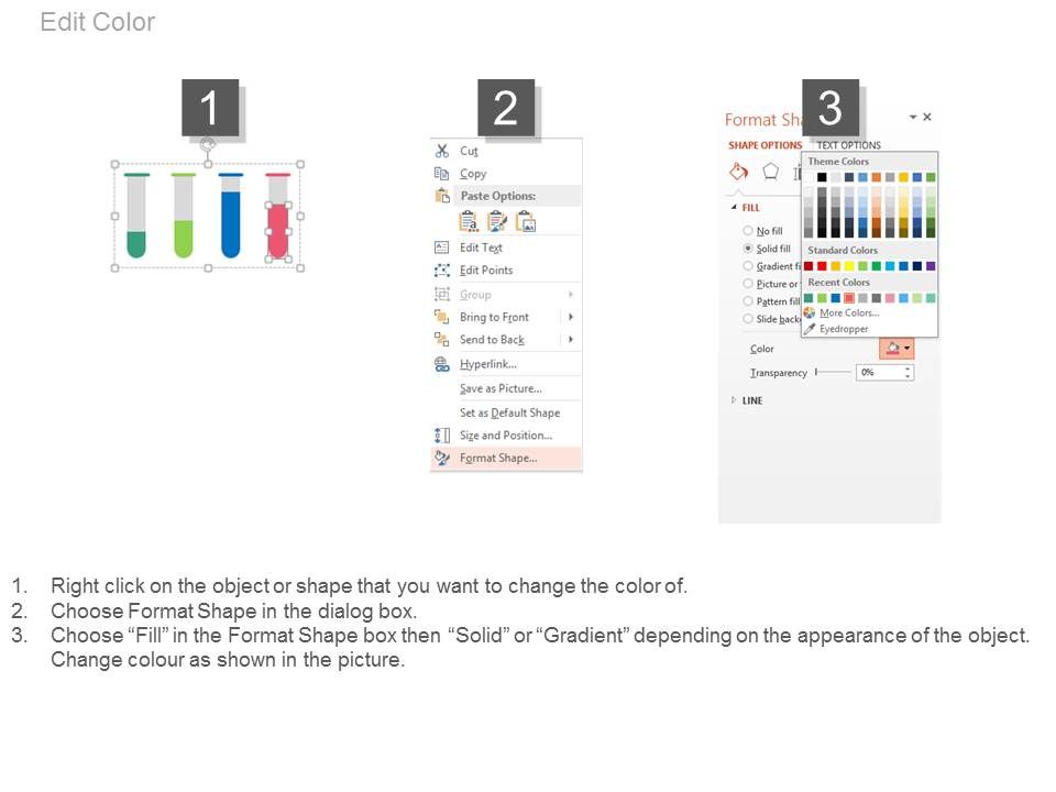 Test Tubes With Percentage Data For Comparison Powerpoint Slides Slide04
