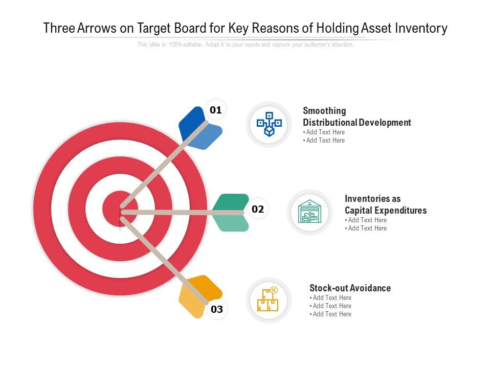 Three_Arrows_On_Target_Board_For_Key_Reasons_Of_Holding_Asset_Inventory_Ppt_PowerPoint_Presentation_Icon_Example_PDF_Slide_1.jpg