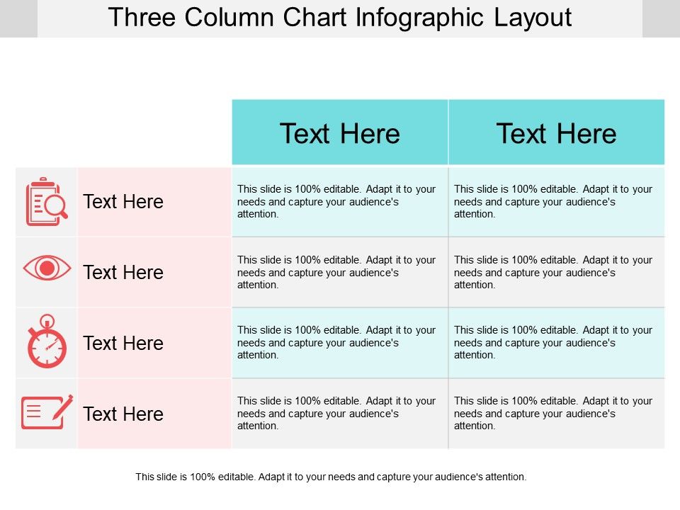 Three Column Chart Infographic Layout Ppt PowerPoint Presentation Model Por