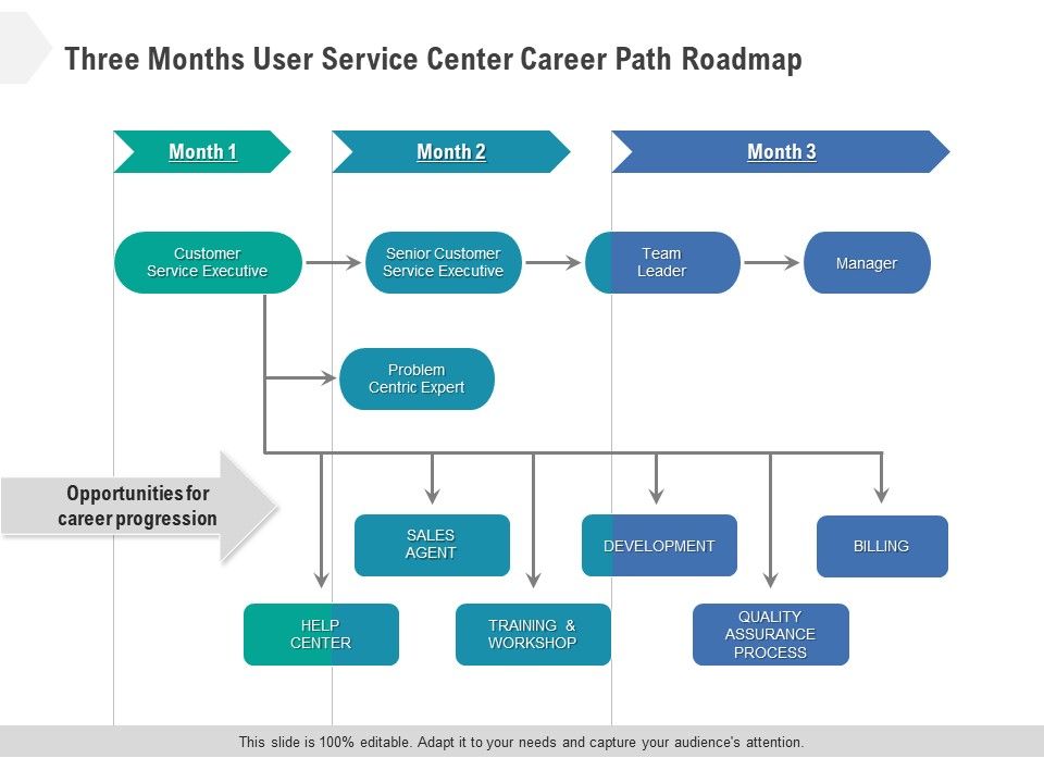 Three Months User Service Center Career Path Roadmap Ideas