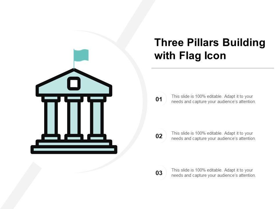 Three_Pillars_Building_With_Flag_Icon_Ppt_PowerPoint_Presentation_Pictures_Brochure_Slide_1.jpg