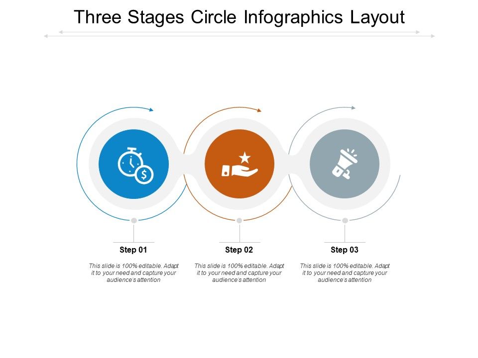Three Stages Circle Infographics Layout Ppt PowerPoint Presentation File Vi