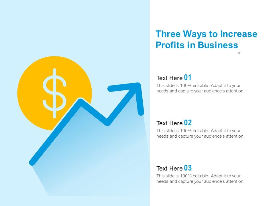 Three Ways To Increase Profits In Business Ppt PowerPoint Presentation ...