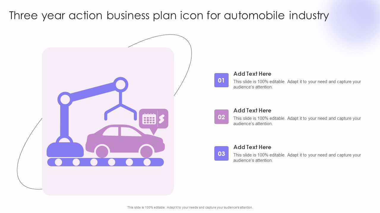 Three_Year_Action_Business_Plan_Icon_For_Automobile_Industry_Pictures_PDF_Slide_1.jpg