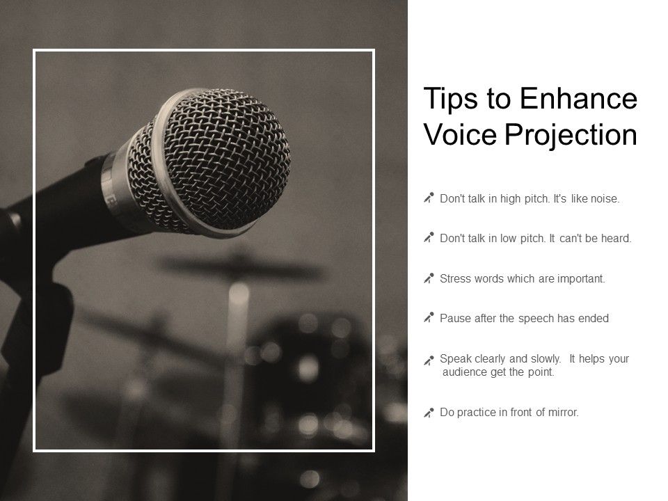 Tips To Enhance Voice Projection Ppt PowerPoint Presentation Infographic Template Graphics