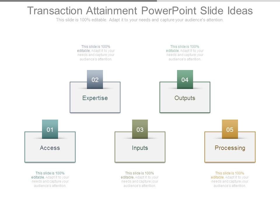 Transaction Attainment Powerpoint Slide Ideas