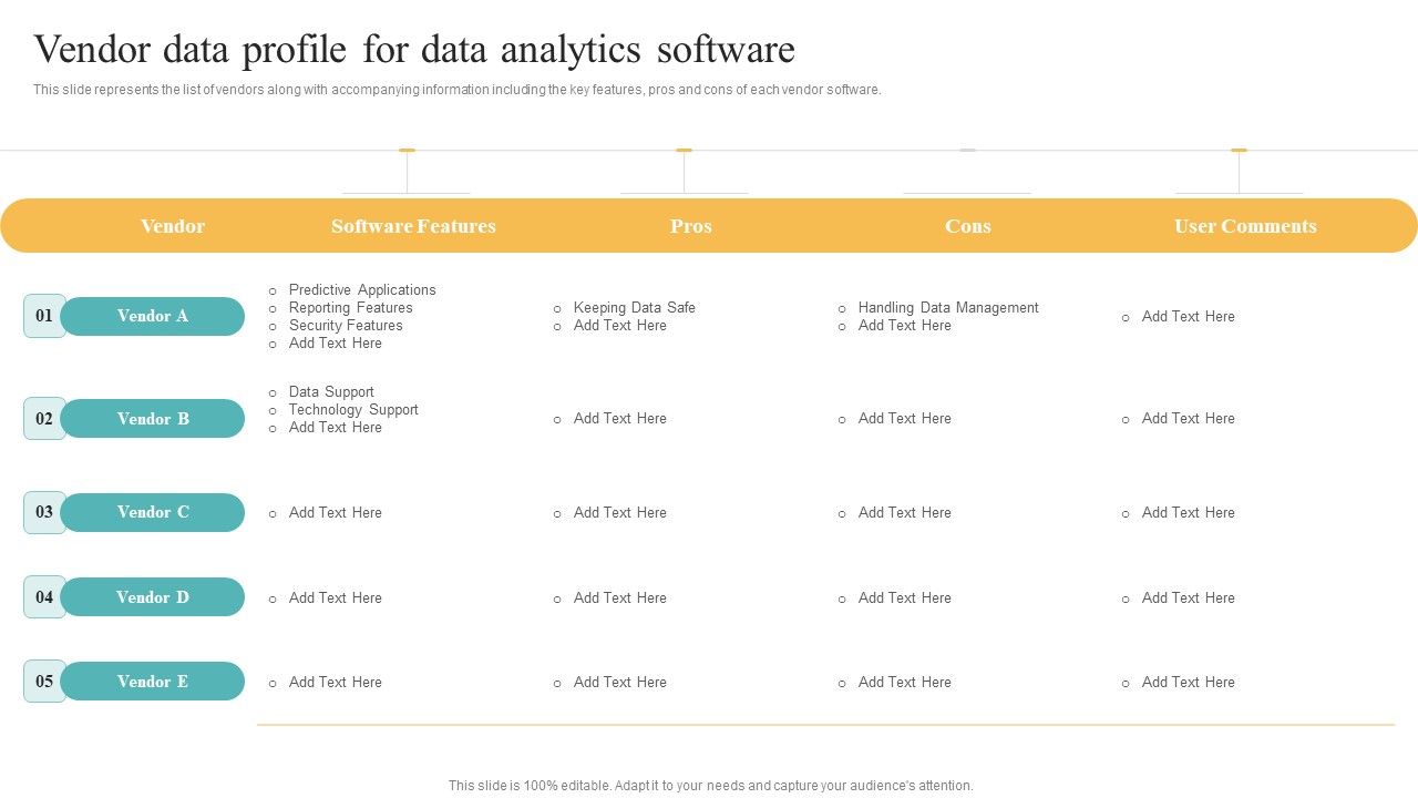 Transformation_Toolkit_Competitive_Intelligence_Information_Analysis_Vendor_Data_Profile_For_Data_Analytics_Software_Icons_PDF_Slide_1.jpg