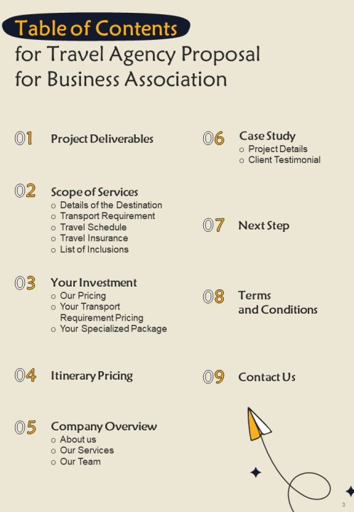 Travel Agency Proposal For Business Association Example Document Report Doc Pdf Ppt Slide03