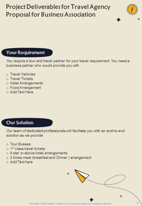 Travel Agency Proposal For Business Association Example Document Report Doc Pdf Ppt Slide05