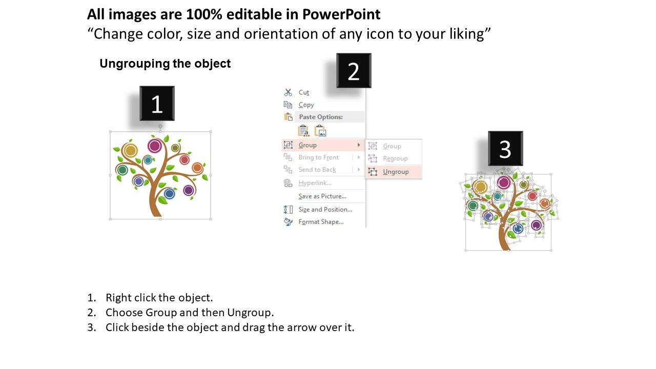 Tree For Management Development Process Powerpoint Template
