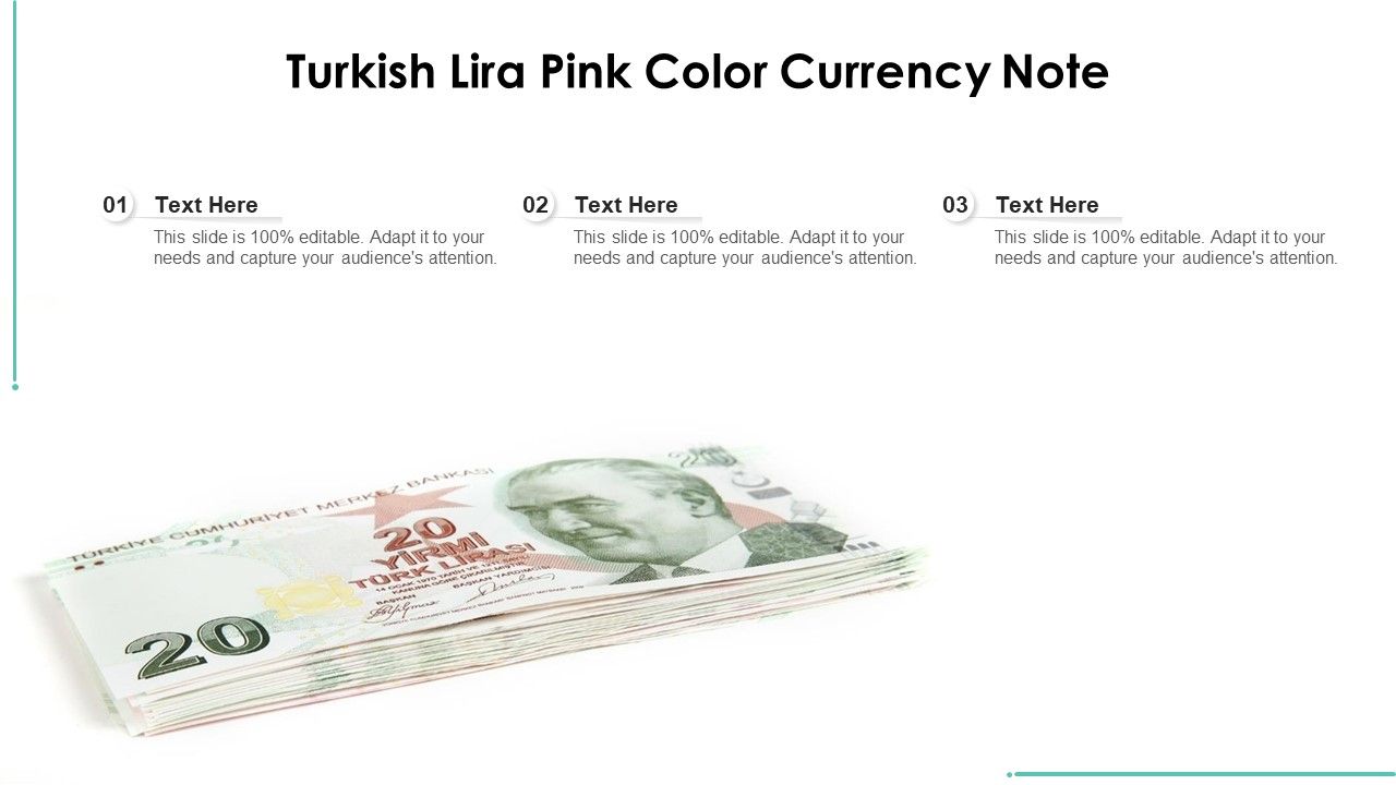 Turkish Lira Pink Color Currency Note Ppt PowerPoint Presentation Icon Example PDF Slide01