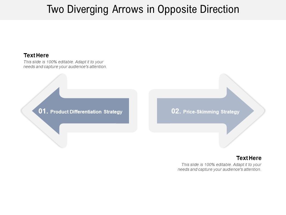 Two Diverging Arrows In Opposite Direction Ppt PowerPoint Presentation ...