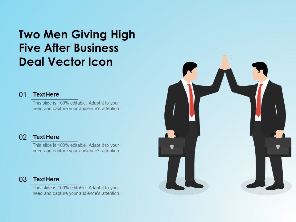 Two_Men_Giving_High_Five_After_Business_Deal_Vector_Icon_Ppt_PowerPoint_Presentation_Inspiration_Example_Topics_PDF_Slide_1.jpg