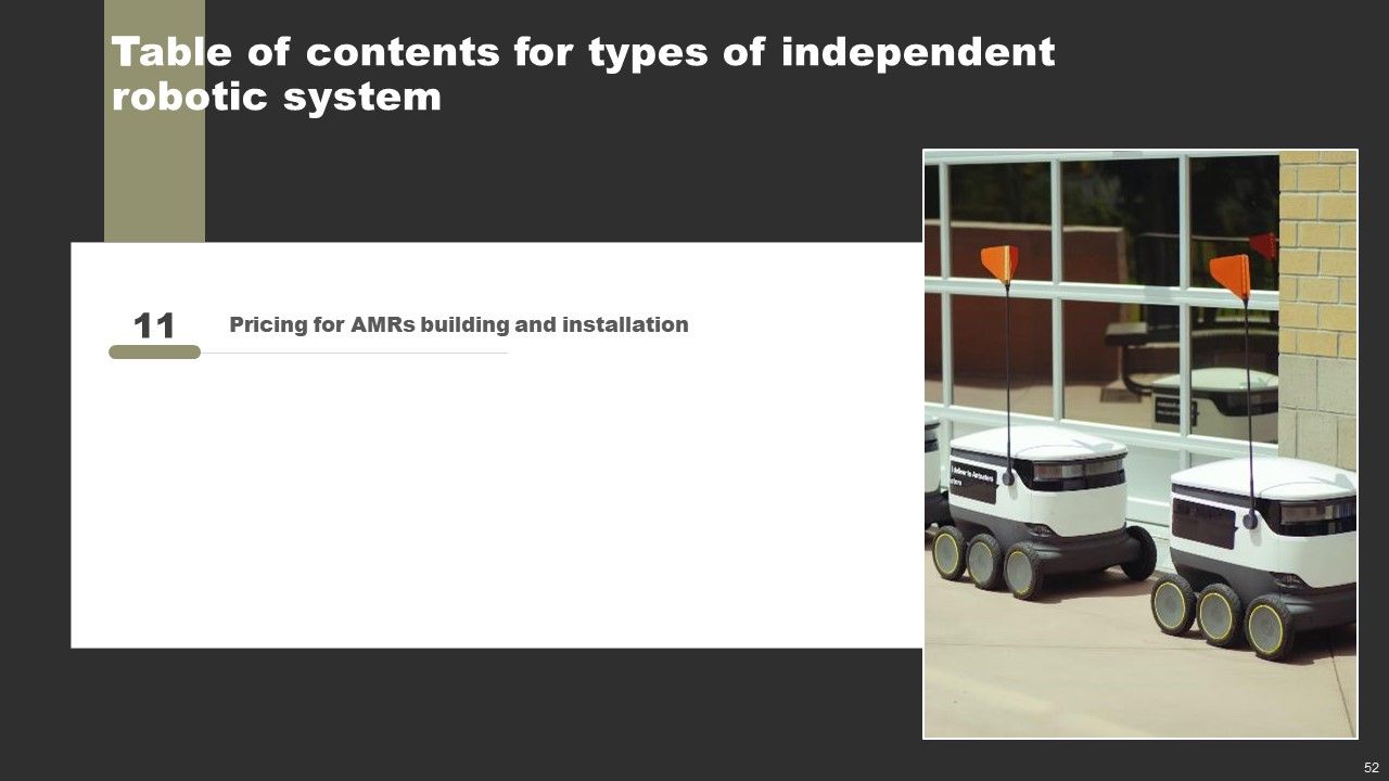 Types Of Independent Robotic System Ppt PowerPoint Presentation Complete Deck With Slides Slide52