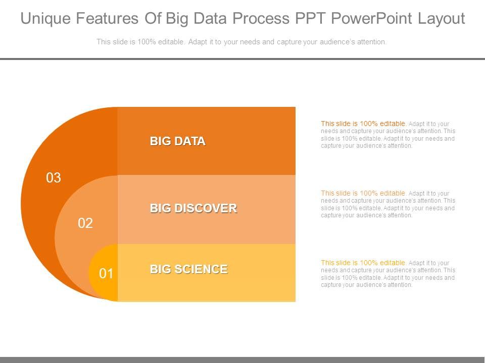 Unique Features Of Big Data Process Ppt Powerpoint Layout