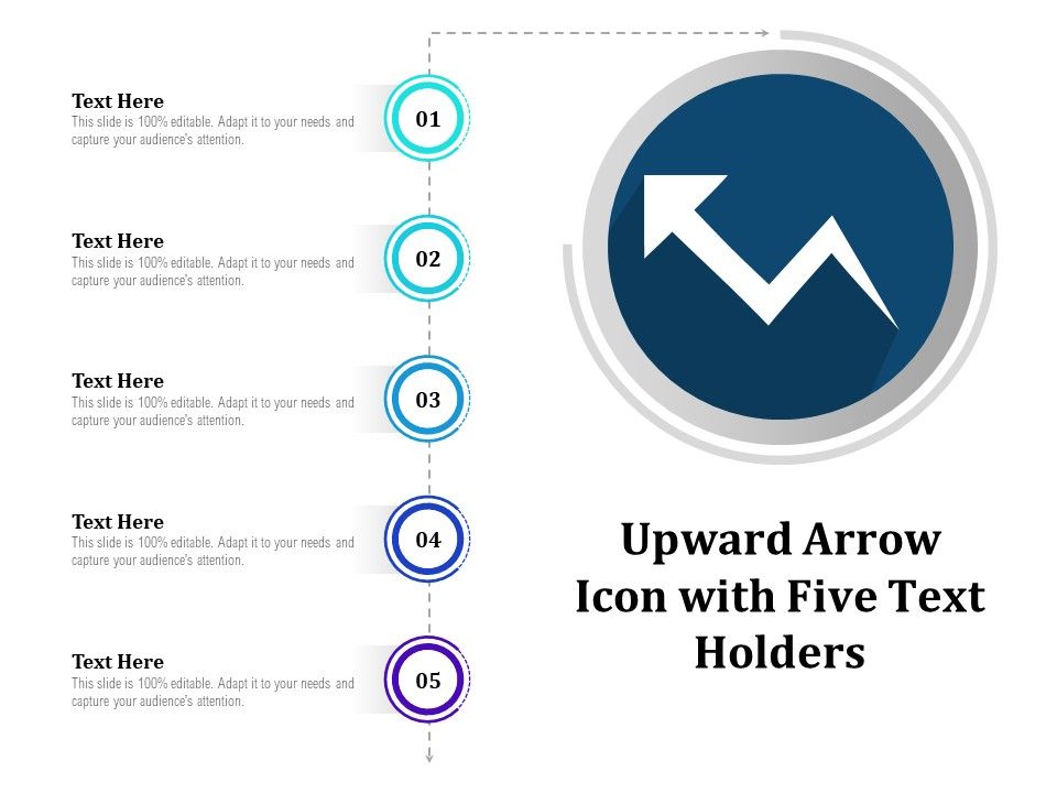 Upward_Arrow_Icon_With_Five_Text_Holders_Ppt_PowerPoint_Presentation_File_Tips_PDF_Slide_1.jpg