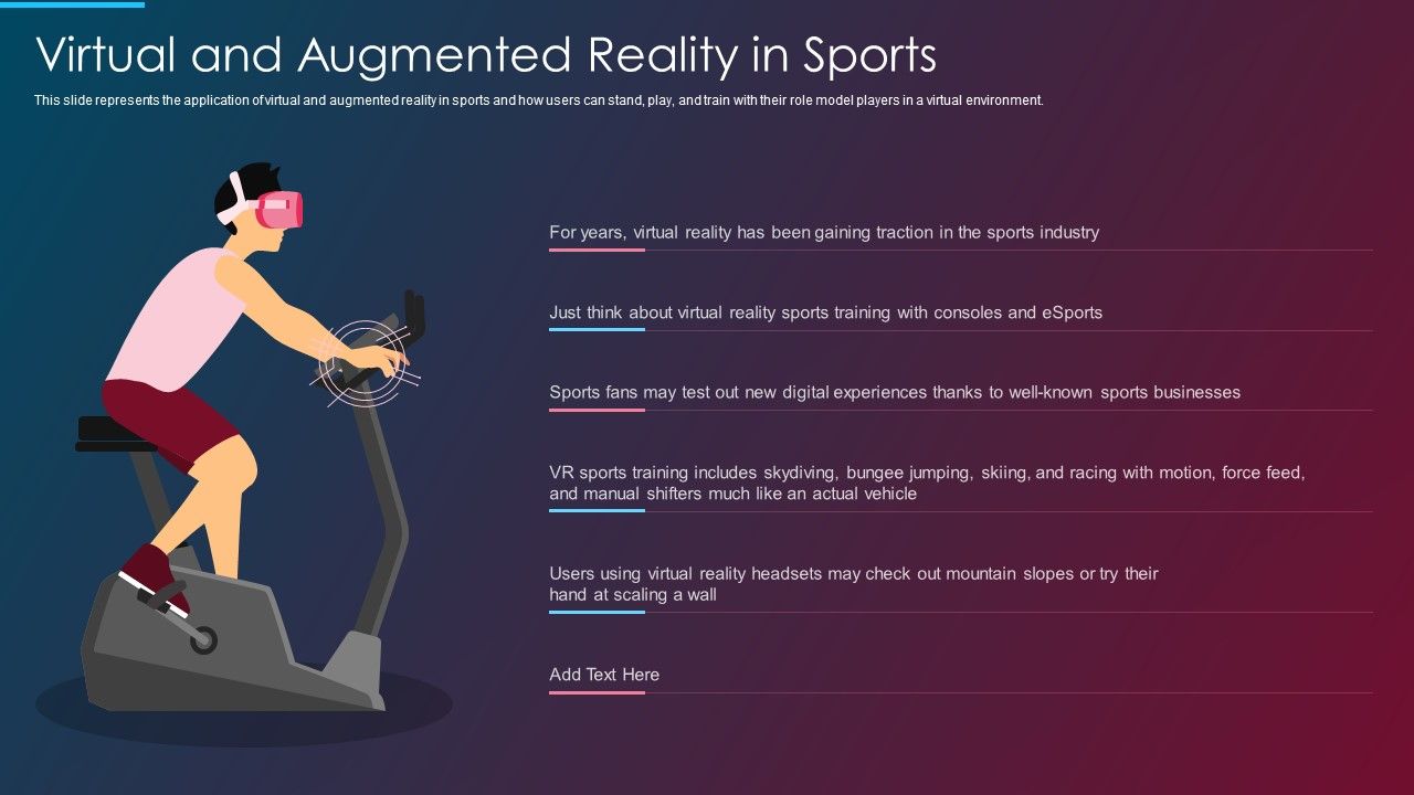VR And AR IT Virtual And Augmented Reality In Sports Ppt File Show PDF