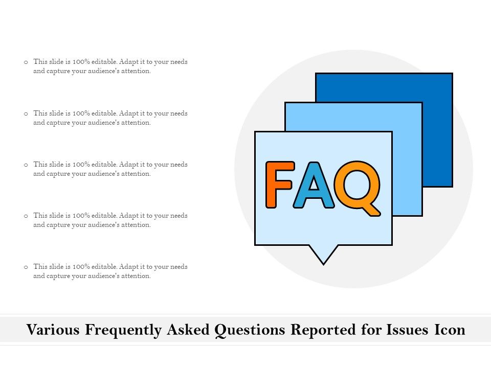 Various_Frequently_Asked_Questions_Reported_For_Issues_Icon_Ppt_PowerPoint_Presentation_Gallery_Show_PDF_Slide_1.jpg