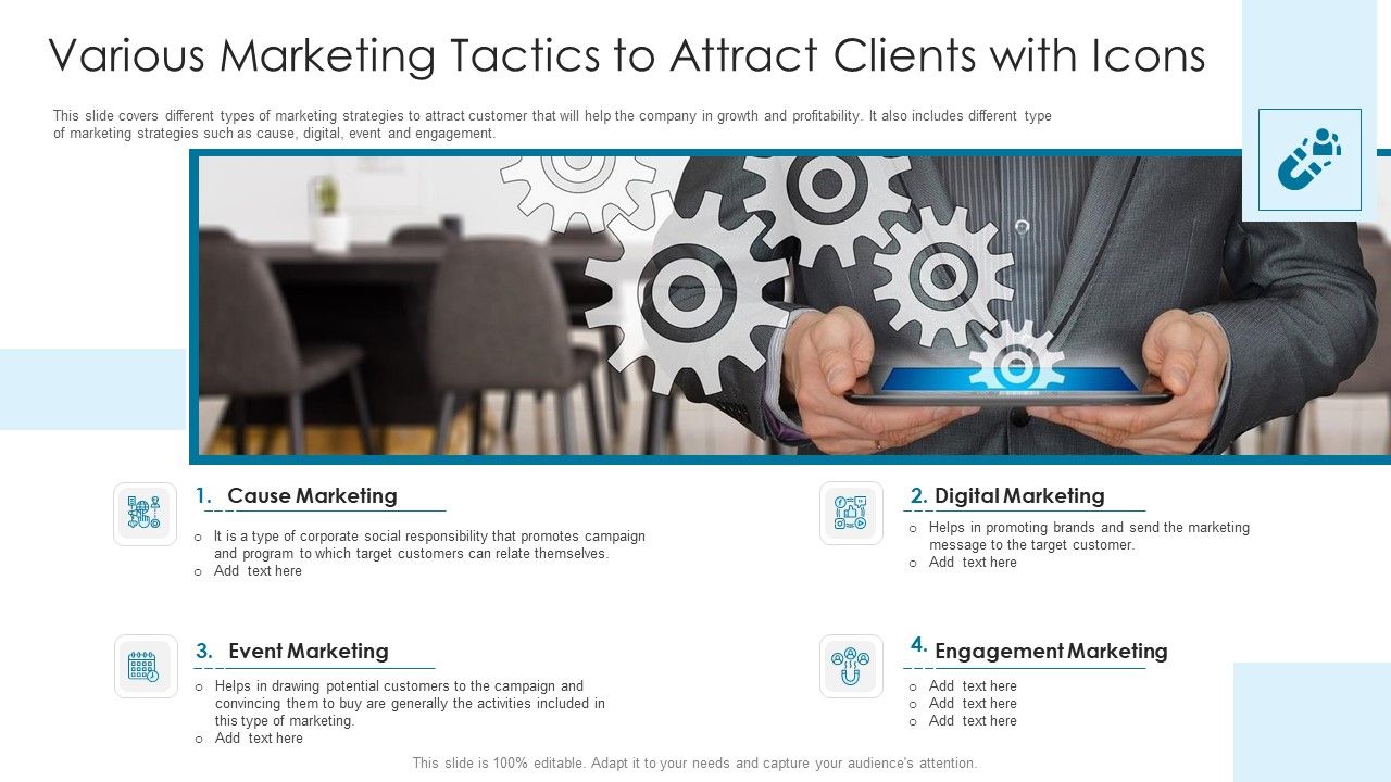 Various_Marketing_Tactics_To_Attract_Clients_With_Icons_Ppt_PowerPoint_Presentation_Portfolio_Graphic_Images_PDF_Slide_1.jpg