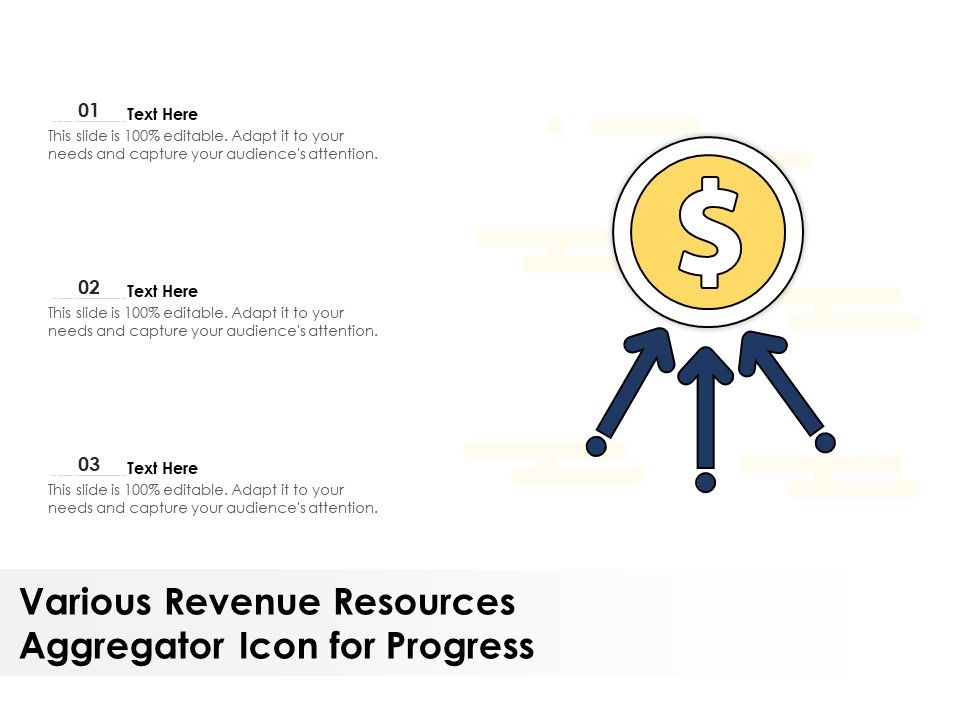 Various_Revenue_Resources_Aggregator_Icon_For_Progress_Ppt_PowerPoint_Presentation_Gallery_Example_Topics_PDF_Slide_1.jpg