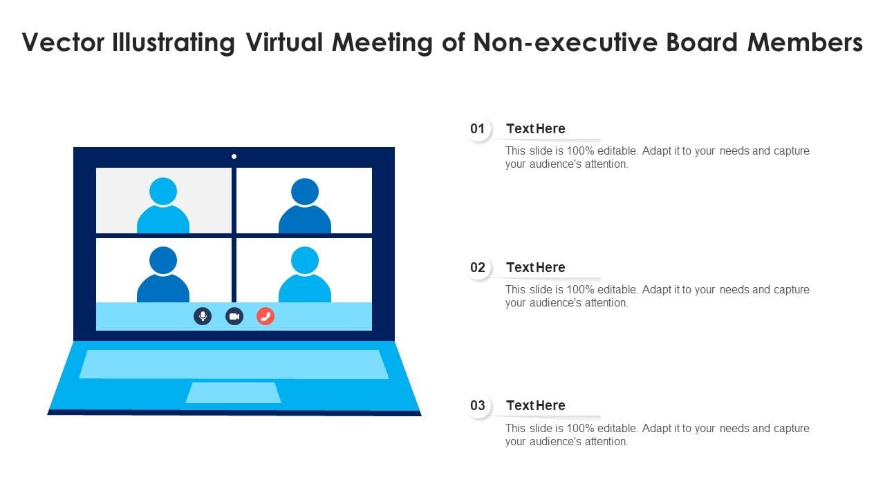 Vector Illustrating Virtual Meeting Of Non Executive Board Members Ppt