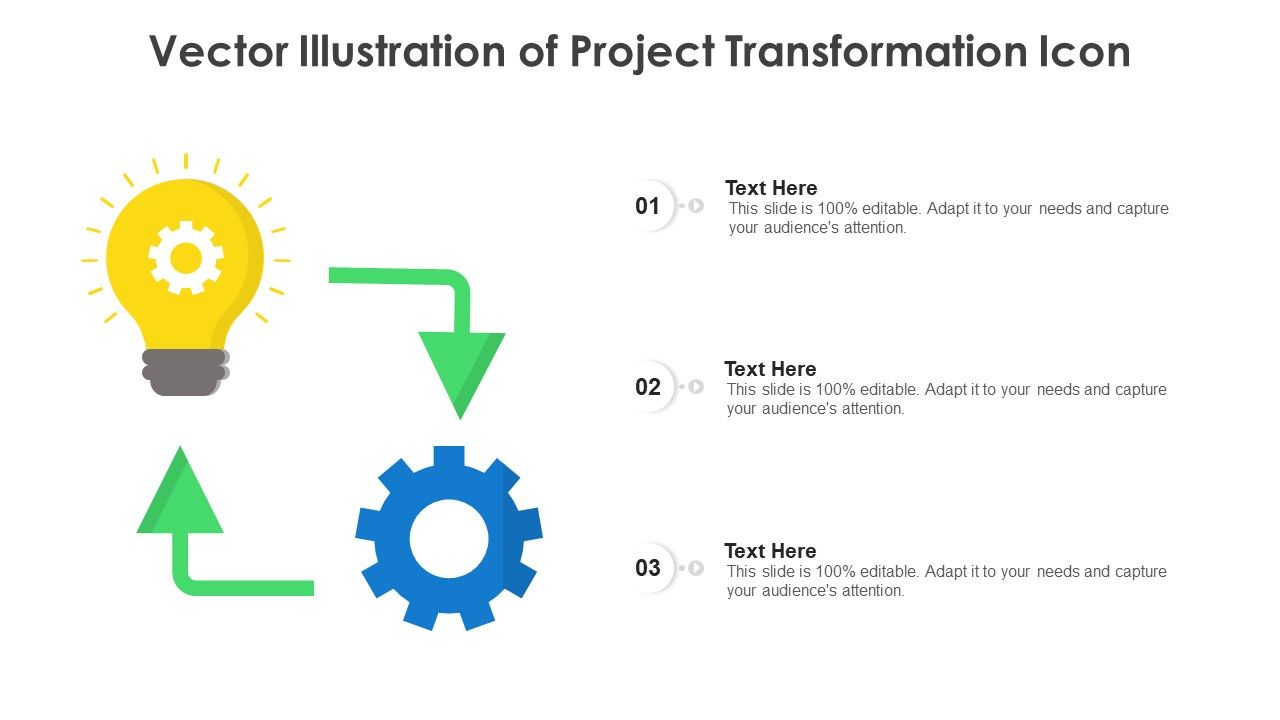 Vector Illustration Of Project Transformation Icon Ppt Powerpoint Vector Illustration Of Project Transformation Icon Ppt Powerpoint